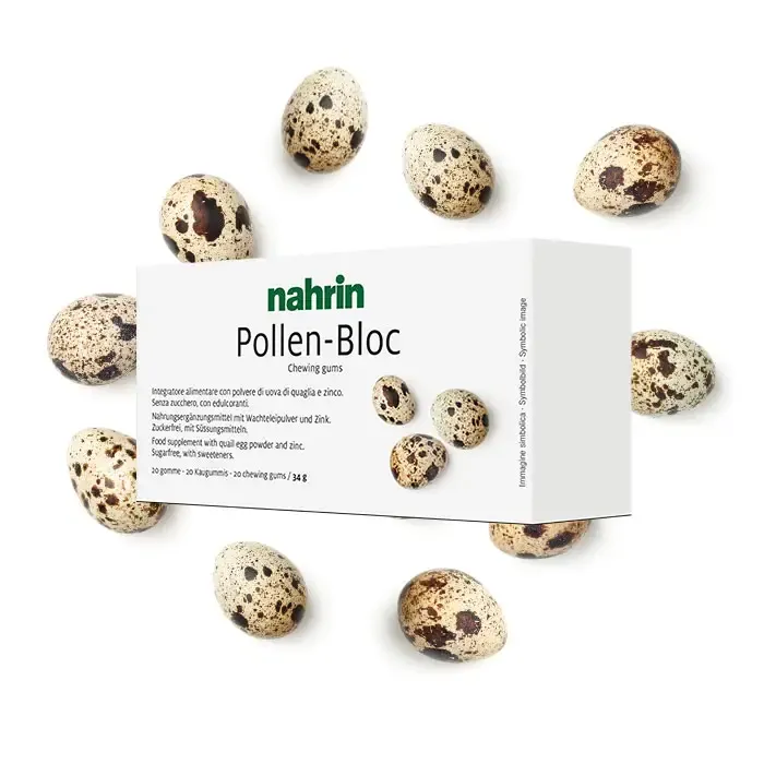 Chewing gum Pollen-Bloc Nahrin per allergie primaverili